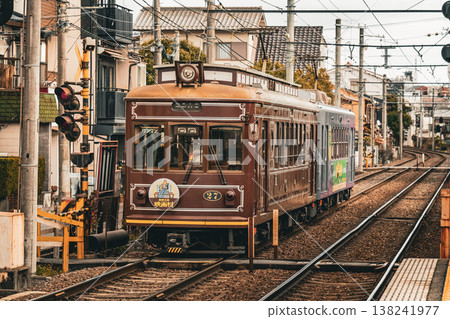 Japan, Kyoto, Arashiyama tramway, Randen (Randen) Japan, Kyoto, Arashiyama tramway, Randen (Randen) 138241977