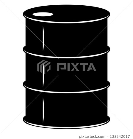 Industrial metal barrel oil drum silhouette storage container brent oil Industrial metal barrel oil drum silhouette storage container brent oil 138242017