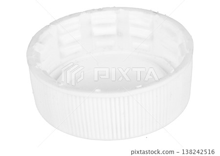 white plastic bottle cap on white background white plastic bottle cap on white background 138242516
