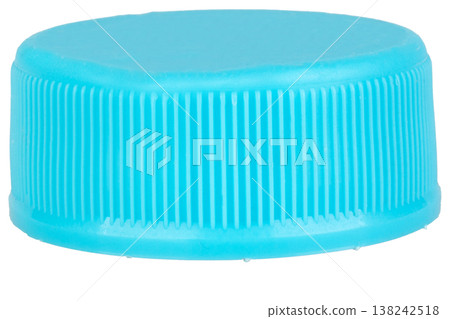 blue plastic bottle cap on white background blue plastic bottle cap on white background 138242518