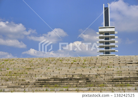 [Tokyo] Setagaya Ward: Memorial Tower and Staircase in Komazawa Park 138242525