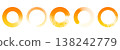 筆觸風格圓形圖示集（黃色） 138242779