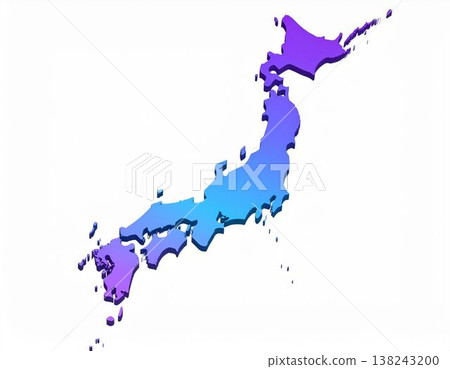 日本漸層地圖 - 藍色和紫色(人工智慧生成圖像) 日本漸層地圖 - 藍色和紫色(人工智慧生成圖像) 138243200