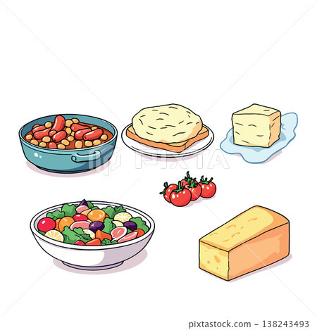 Balanced diet providing essential nutrients for healthy lifestyle Balanced diet providing essential nutrients for healthy lifestyle 138243493