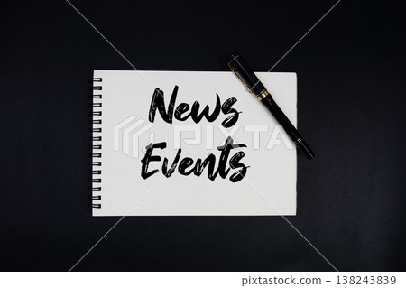 News Events text written on notepad 138243839
