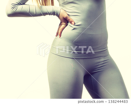 Female hips wearing thermoactive underwear 138244483