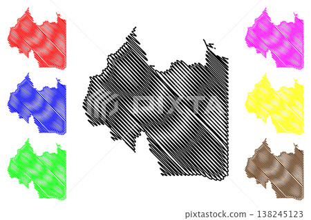 Ibiracu municipality (Espirito Santo state, Municipalities of Brazil, Federative Republic of Brazil) map vector illustration, scribble sketch Ibiracu map 138245123