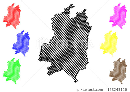 Itaguacu municipality (Espirito Santo state, Municipalities of Brazil, Federative Republic of Brazil) map vector illustration, scribble sketch Itaguacu map 138245126