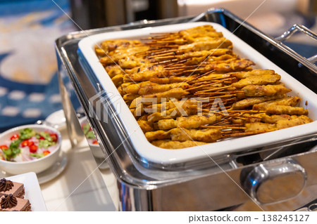 Barbecue pork Toast grill or Toast pork with Thai garnish nutrition preparation for cooking. Barbecue pork Toast grill or Toast pork with Thai garnish nutrition preparation for cooking. 138245127