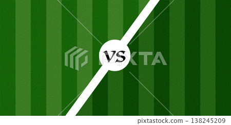 Green Grass Soccer Field Versus Screen Background.Vector Illustration Green Grass Soccer Field Versus Screen Background.Vector Illustration 138245209