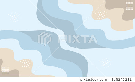 Nature Waves Pastel Banner Background Flat Illustration with Soft Organic Shapes Illustration Nature Waves Pastel Banner Background Flat Illustration with Soft Organic Shapes Illustration 138245211