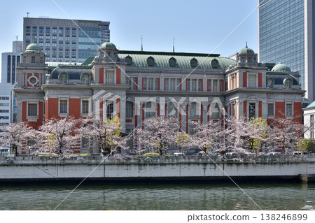 Osaka Central Public Hall and cherry blossoms Osaka Central Public Hall and cherry blossoms 138246899