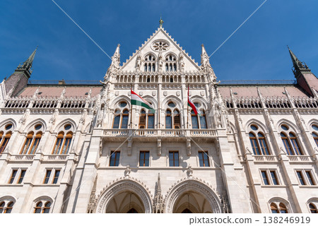 Hungarian Parliament Orszaghaz, seat of National Assembly of Hungary in Budapest 138246919