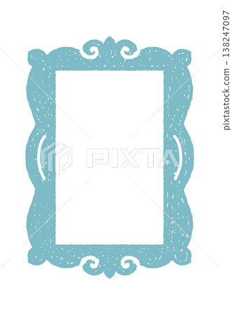 Rectangular ornate frame scalloped border Design Rectangular ornate frame scalloped border Design 138247097