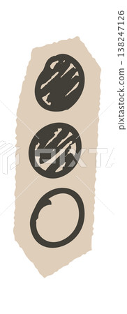 Circle Trio Brush Strokes Abstract Circle Trio Brush Strokes Abstract 138247126