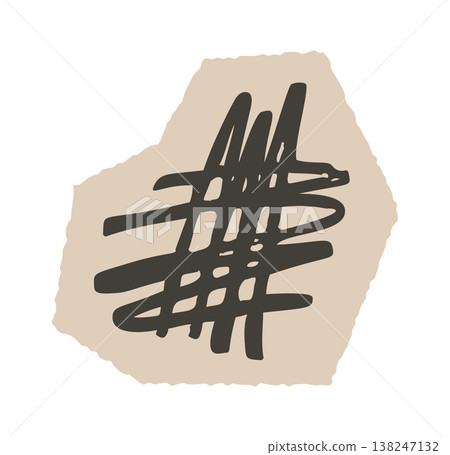 Hashtag Style Brush Scribble Mark Hashtag Style Brush Scribble Mark 138247132