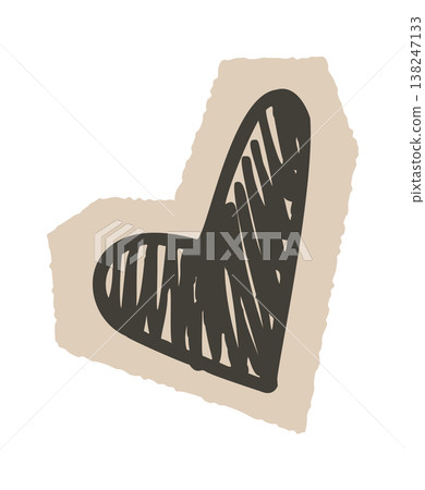 Arrow curving upward rough brush stroke 138247133