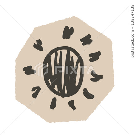 Sun Emblem Hand Drawn Doodle Sun Emblem Hand Drawn Doodle 138247138