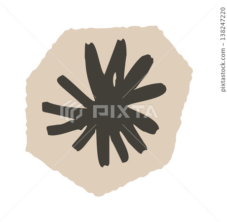 Abstract burst mark rough brush strokes 138247220