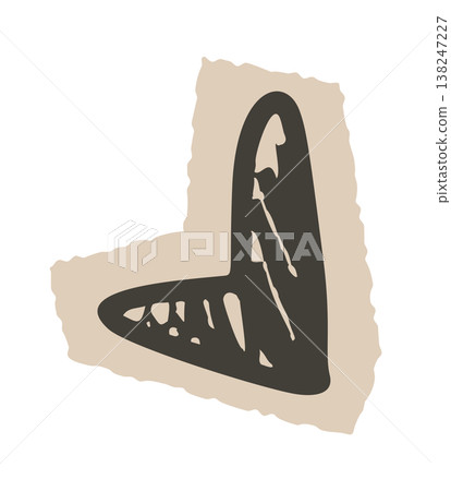 Fossil shark tooth with worn enamel Fossil shark tooth with worn enamel 138247227