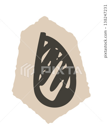 Handdrawn scribble heart rough paper scrap Handdrawn scribble heart rough paper scrap 138247231