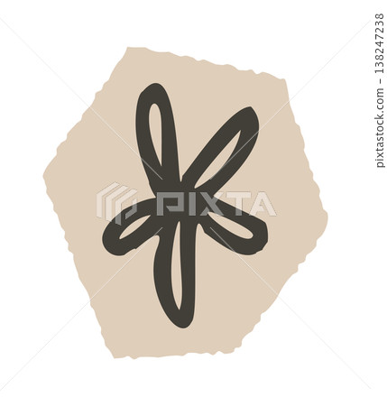 Asterisk symbol drawn bold brush mark Asterisk symbol drawn bold brush mark 138247238