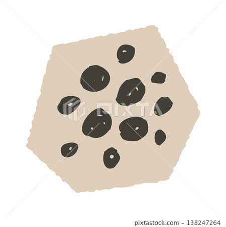 Cookie with chunky chocolate chips doodle Cookie with chunky chocolate chips doodle 138247264
