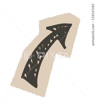 Arrow Pointing Upward Sketch Style Arrow Pointing Upward Sketch Style 138247265