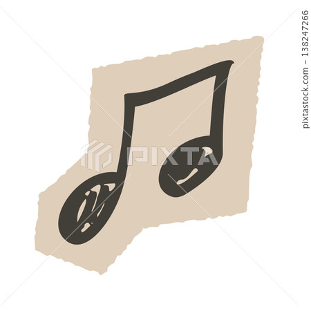 Music Note Doodle On Paper Music Note Doodle On Paper 138247266