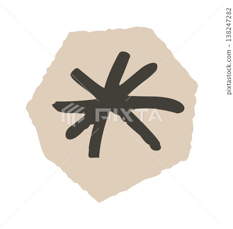 Asterisk Brush Symbol Abstract Style 138247282