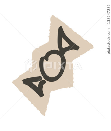 Candy Wrapper Crumpled Cartoon Style Candy Wrapper Crumpled Cartoon Style 138247283