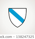 Shield - flag of Galicia 138247325