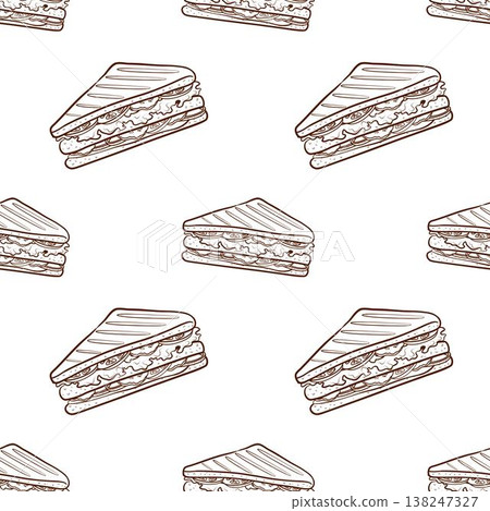 sandwich, pattern, seamless 138247327