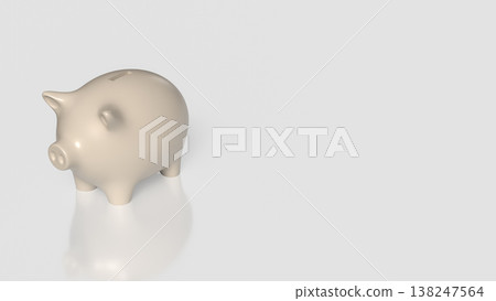 Piggy Bank Savings Concept On Clean Background 3d render. Piggy Bank Savings Concept On Clean Background 3d render. 138247564