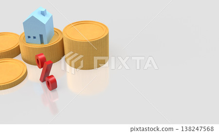 Home Loan Interest Rate and Property Investment Concept 3d render. 138247568