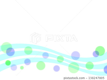 Beautiful blue watercolor lines 138247805