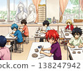 [Art Room Scene ②] Original Illustration 213 / Vectorized 138247942