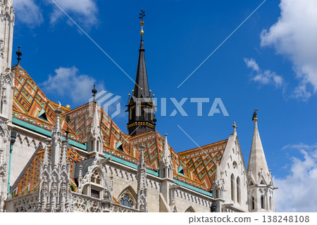 Rooftop of the Matthias church in Buda Castle in Budapest, Hungary Rooftop of the Matthias church in Buda Castle in Budapest, Hungary 138248108