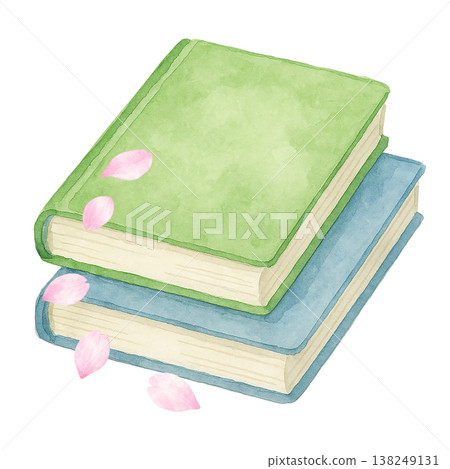 書籍堆疊的簡潔設計；學習和知識的象徵；自然的設計；白色背景。 138249131