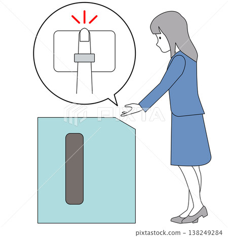 一名女子使用智慧戒指支付方式通過了檢票口。 一名女子使用智慧戒指支付方式通過了檢票口。 138249284