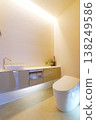 Bright and clean new house toilet 138249586