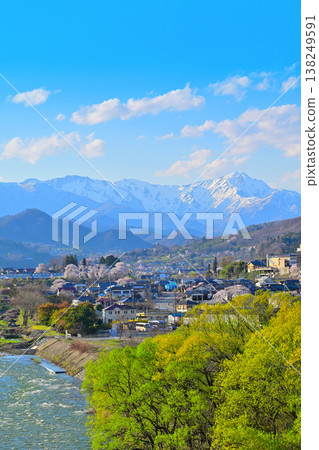 從月夜大橋上可以眺望利根川和谷川山脈,包括谷川山。 從月夜大橋上可以眺望利根川和谷川山脈,包括谷川山。 138249591