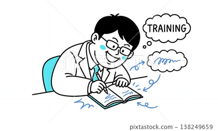 Businessmen who study diligently for self-improvement 138249659