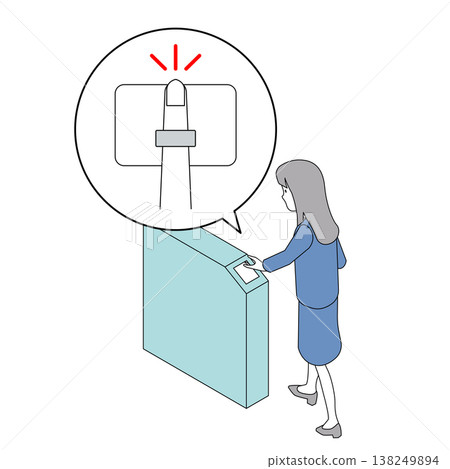 A woman passes through the ticket gate using smart ring payment. A woman passes through the ticket gate using smart ring payment. 138249894