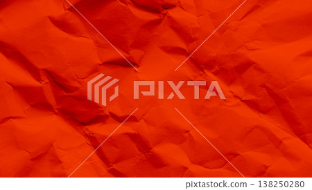 Red Paper Background Grunge Texture Pattern Crumpled Wall Craft Wrap Wrinkled Scratched Backdrop Card Happy New Year Christmas Holidays Decorative, Frame Message Note Space, Wrapper Folding Sheet. 138250280