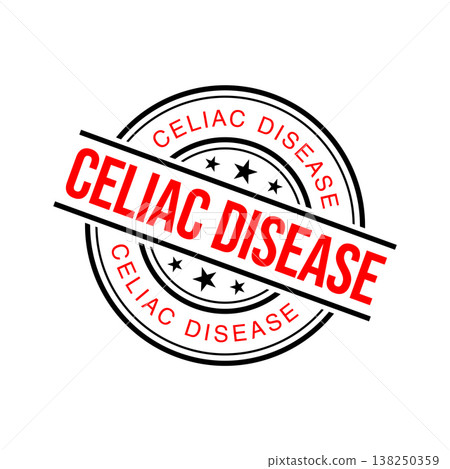 Celiac Disease Letter Rubber Stamp Vector Design Template 138250359
