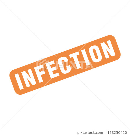 Infection Letter Rubber Stamp Vector Design Template 138250420