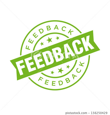 Feedback Letter Rubber Stamp Vector Design Template 138250429