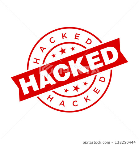 Hacked Letter Rubber Stamp Vector Design Template Hacked Letter Rubber Stamp Vector Design Template 138250444