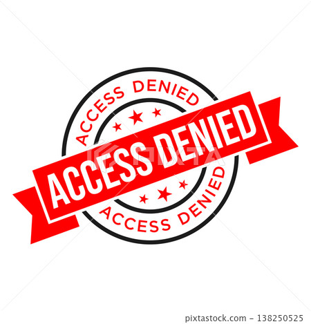 Access Denied Letter Rubber Stamp Vector Design Template Access Denied Letter Rubber Stamp Vector Design Template 138250525